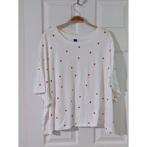 Old Navy Maple Leaf Print Canada Day T-Shirt Oversized Short Sleeve Top 3X NWOT‎